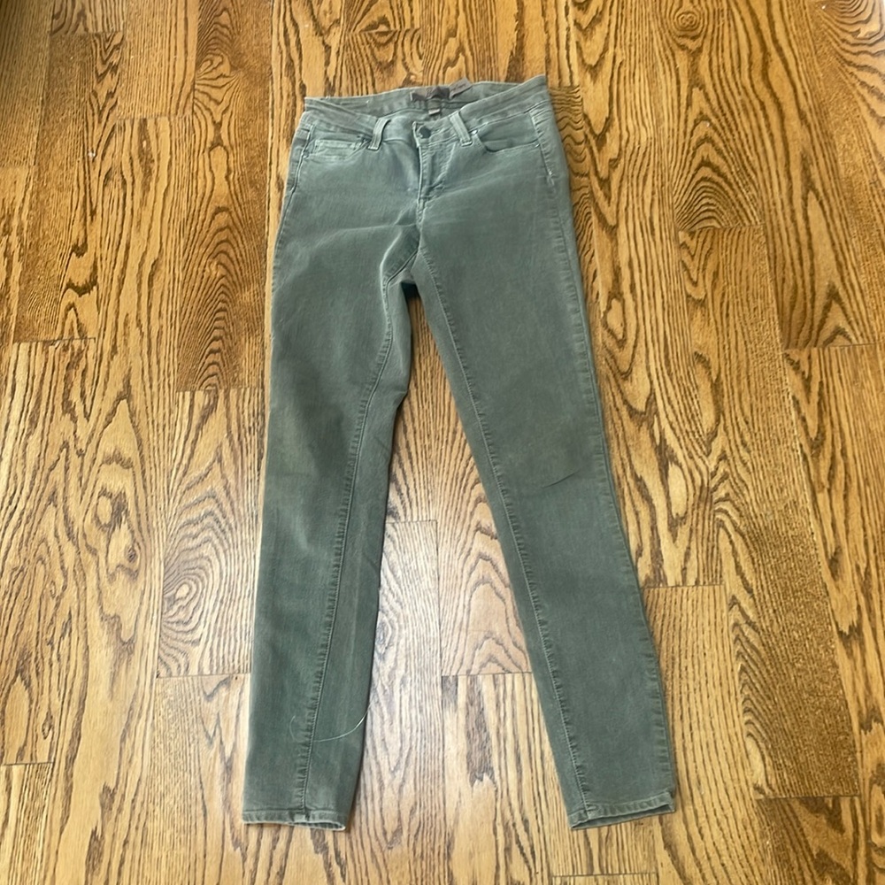 Greenish Gray Paige Size 27 Skinny Jeans